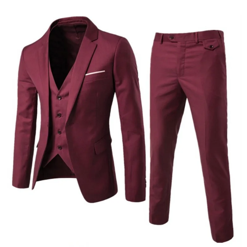 2018 Новое Прибытие Мужчины Деловой Костюм Slim Fit Классические Мужские Костюмы