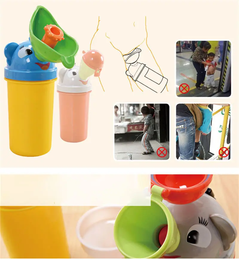 Портативный удобный дорожный милый детский писсуар Детский горшок для девочек и