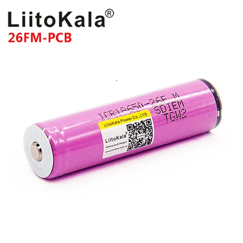 LiitoKala 18650 2600 мАч аккумулятор для фонарика