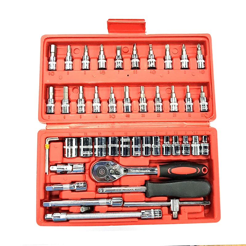 46 шт./компл. Инструменты для ремонта автомобилей ключ с храповым механизмом