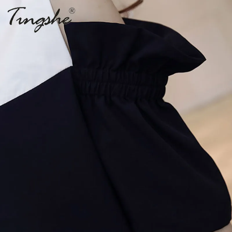 O neck blouse shirt women tops Lantern sleeve bow Patchwork elegant zipper sexy blusas female |