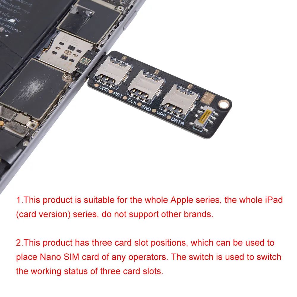 2019 Новейший 3 В 1 IP Универсальный Тестовый Разъем для iPhone/iPad Трехвходовая тестовая карта Тестирование наличия трех сетей на устройстве.