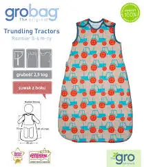 Gro Company Trundling тракторы детский спальный мешок Чистый хлопок 1 0 Tog 0-6/6-18/18-36 месяцев |