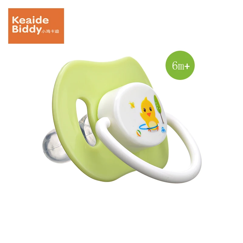 

Bionics silica gel pacifier girl boy highly elastic heat-resistant flat head baby dummy nipple on sale KD3017(large)