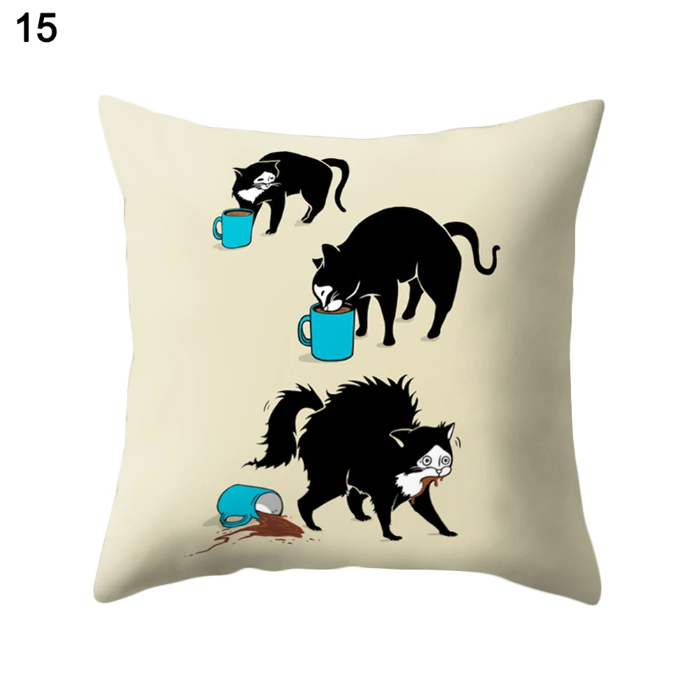 Милый мягкий чехол подушка с рисунком кота для дома и офиса|pillow case|throw pillow casespillow