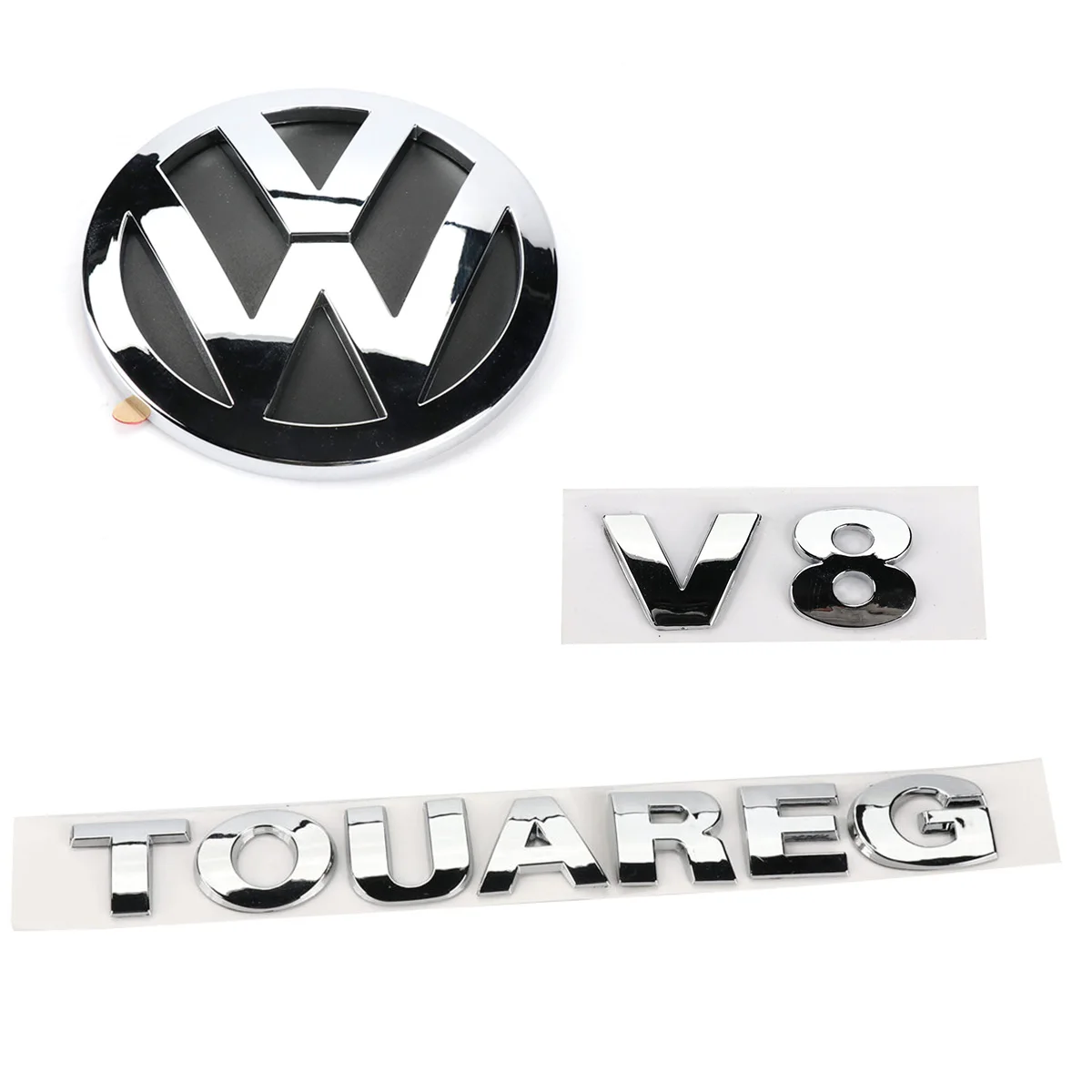 1 комплект хромированный задний значок V8 TOUAREG для VW Touareg 2003 2010 7L6 853 630 A|rear emblem|vw badge