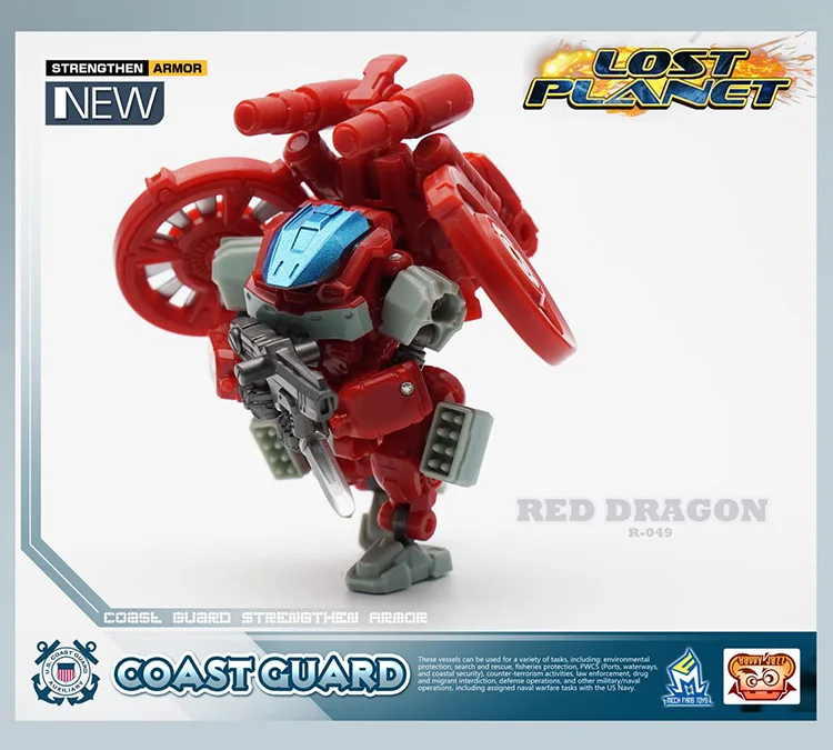 [Show. Z Store] MechFansToys Mech Fans Toys MFT Lost Planet Coast Guard CG01 White Shark & CG02 Red Dragon Action Fig|Наборы для