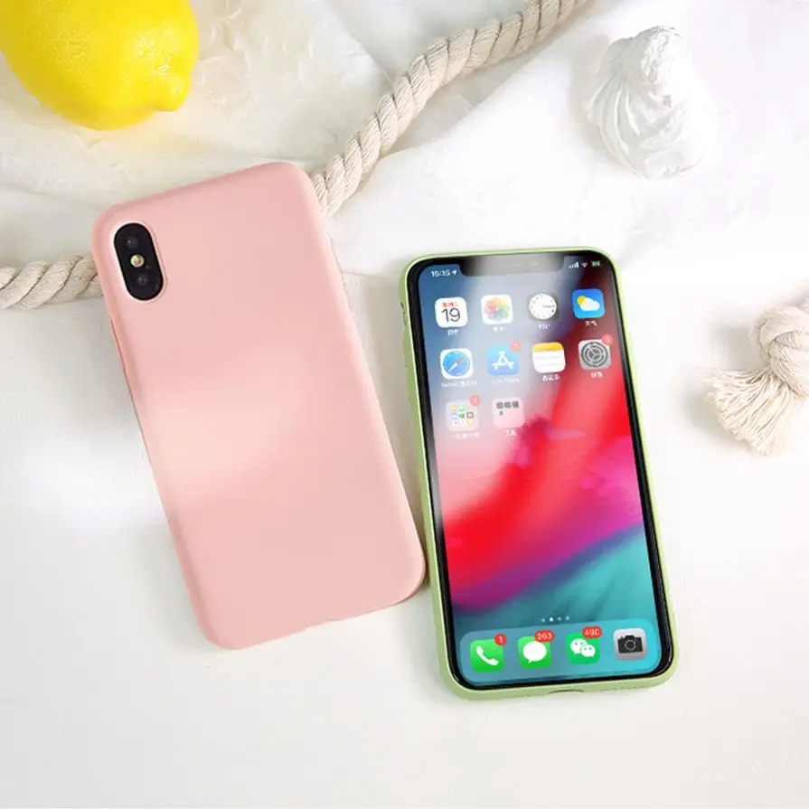 Роскошный чехол OLAF из жидкого силикона для Apple iPhone XS Max XR X 8 Plus простой силиконовый