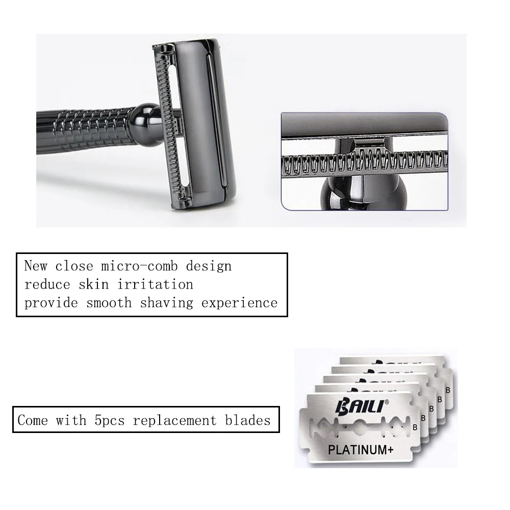 Double Edge Безопасная бритва Для мужчин традиционный классический бритвенный станок