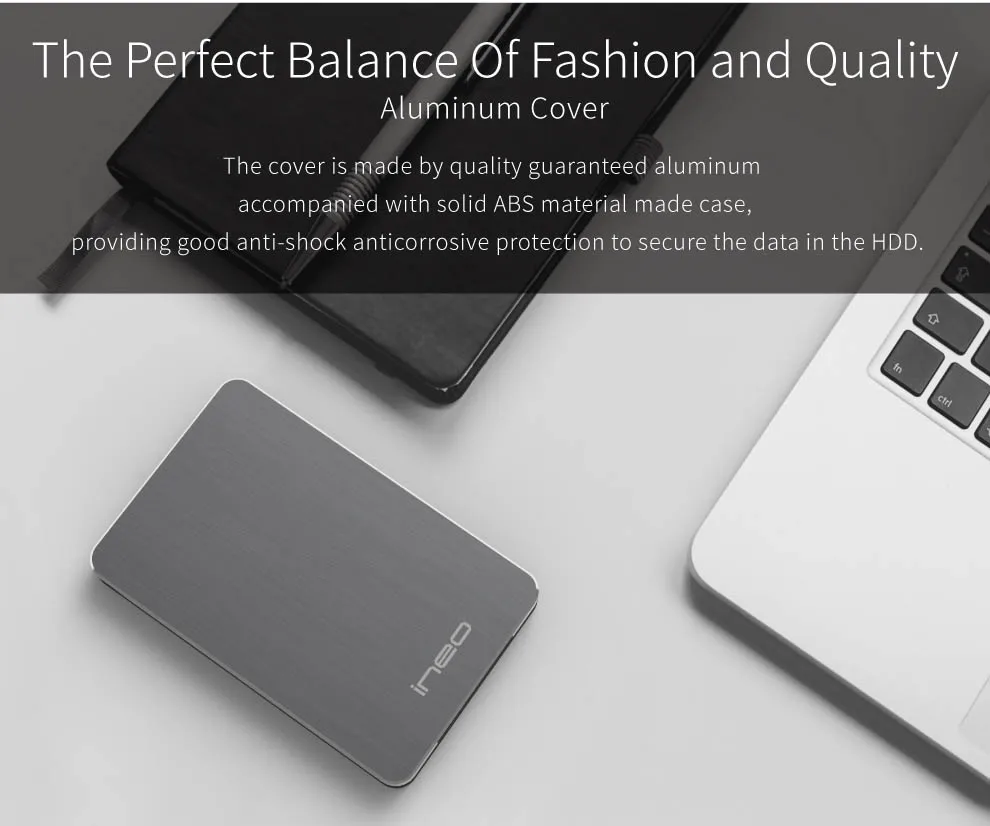 Ineo HDD чехол алюминиевый без инструментов Внешний USB C 3,1 Gen 2 type-C to SATA 2," жесткий диск SSD корпус Caddy [C2513]