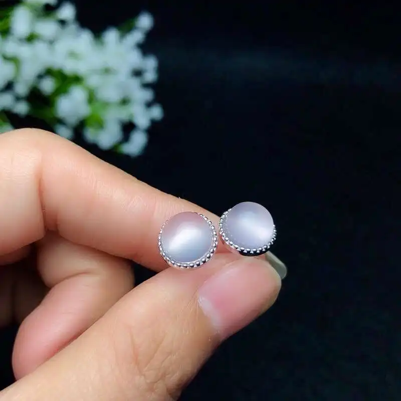 Женские серьги KJJEAXCMY Boutique из серебра 925 пробы с инкрустацией натурального фуронга