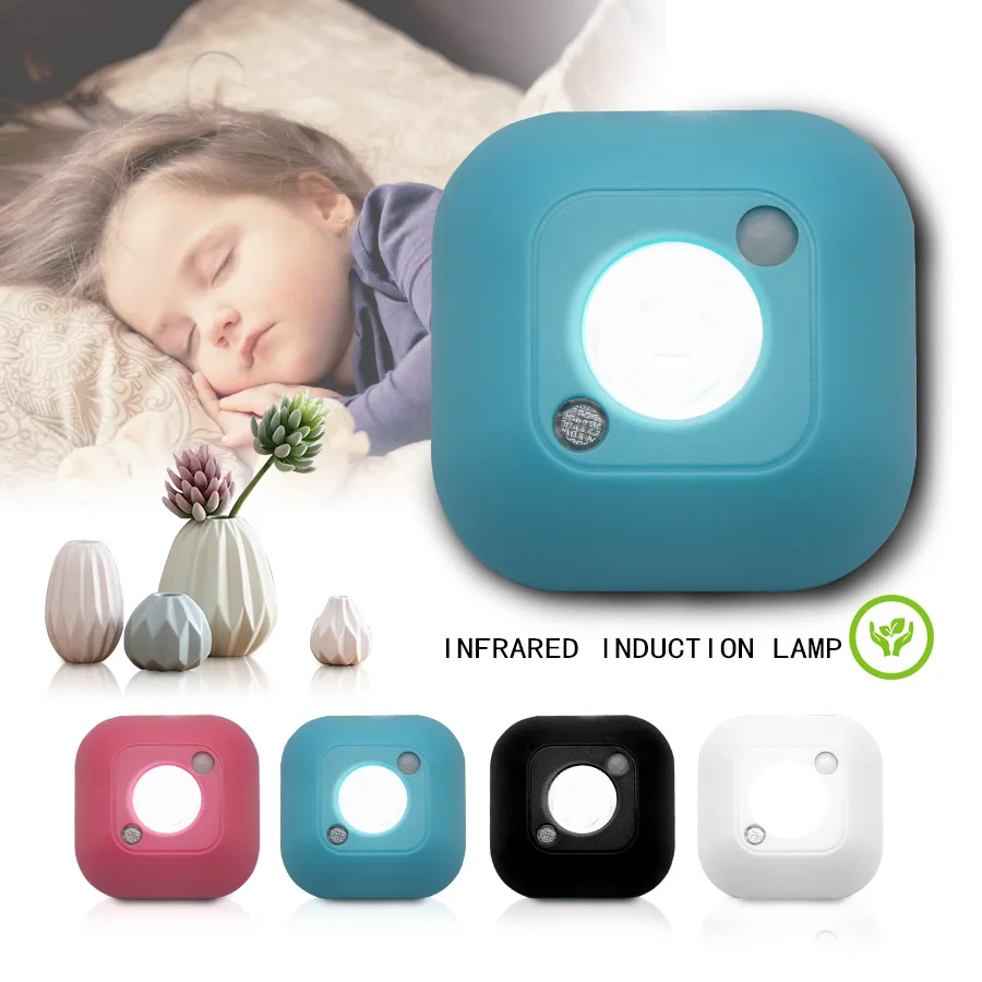 СВЕТОДИОДНЫЙ беспроводной ночник с светильник датчиком движения