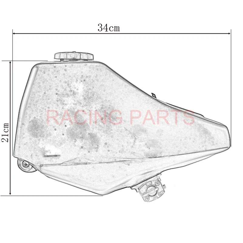 Синий топливный бензиновый бак для PW80 PY80 PW PY 80 PEEWEE с крышкой и Petcock мотокросса Dirt