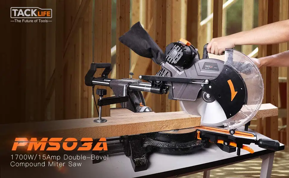 Tacklife PMS03A скользящая торцовочная пила 12 дюймов 15Amp пилы 3800 об./мин двойной-коническая соединение Торцовочная с лазерными электическими пилами