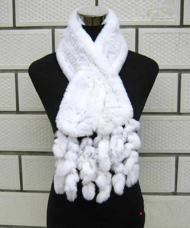 Элегантный осенне-зимний шарф с павлиньим хвостом и натуральным кроликом Рекс серый белый зеленый 8 цветов ручная вязка теплый меховой глуш... от AliExpress RU&CIS NEW