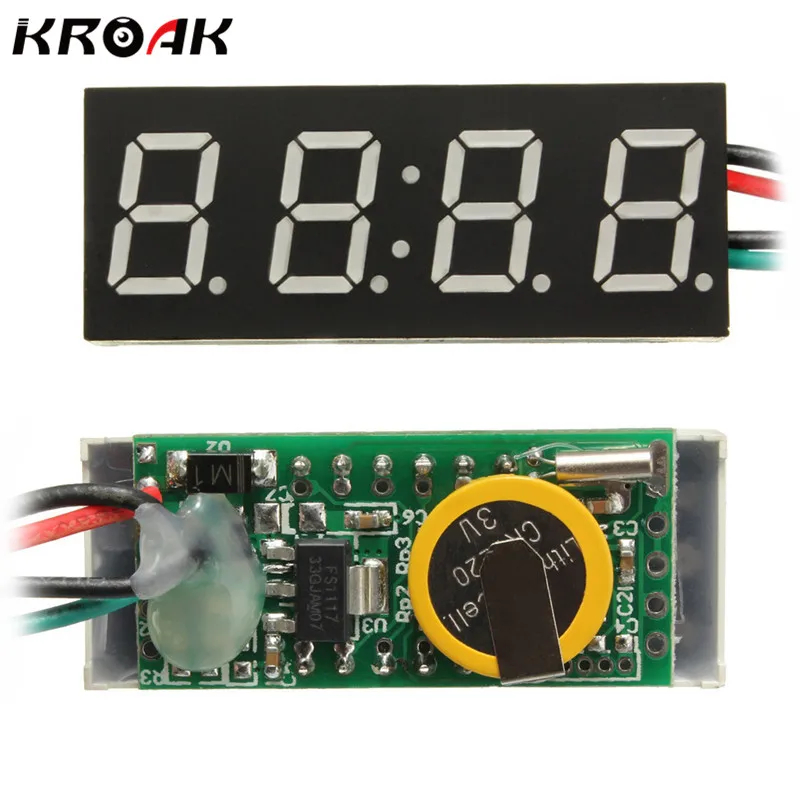 Автомобильные цифровые светодиодные часы 3 в 1 монитор для автомобиля грузовика