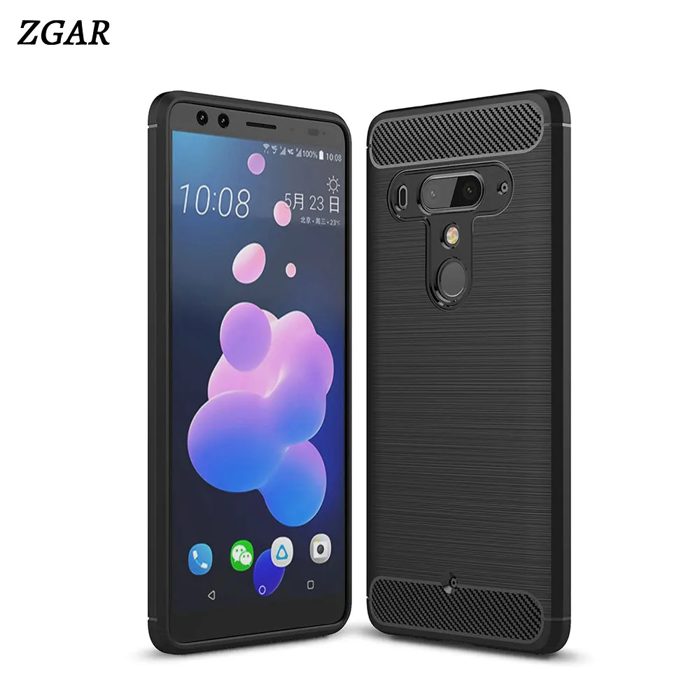 For HTC U12 Plus Case U12+ U12Plus Carbon Fiber Celular Soft Phone Bags Cases for Desire 12 U11 Eyes Life Coque | Мобильные телефоны