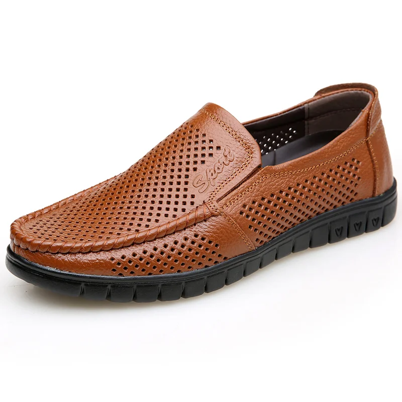 K9121688121Yellow CAMEL/мужские кожаные туфли-лоферы, нескользящая повседневная мужская обувь износостойкая мягкая обувь в деловом стиле 38-45 для лета и осени - Цвет: K9121688121Yellow