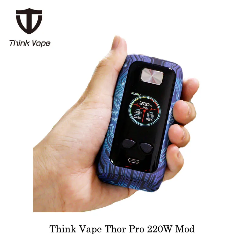 Электронная сигарета Thor Pro 220W коробка Mod Think Vape работает от Двойной 18650 батареи ПК