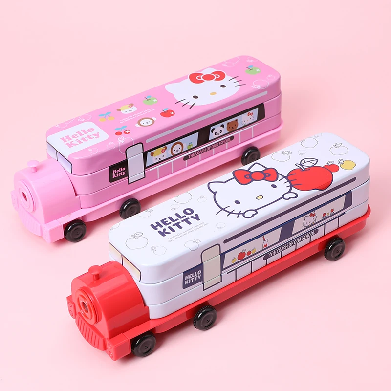 Пенал для карандашей Hello kitty в форме поезда Пенал школьный поставщик многослойный пенал для детей