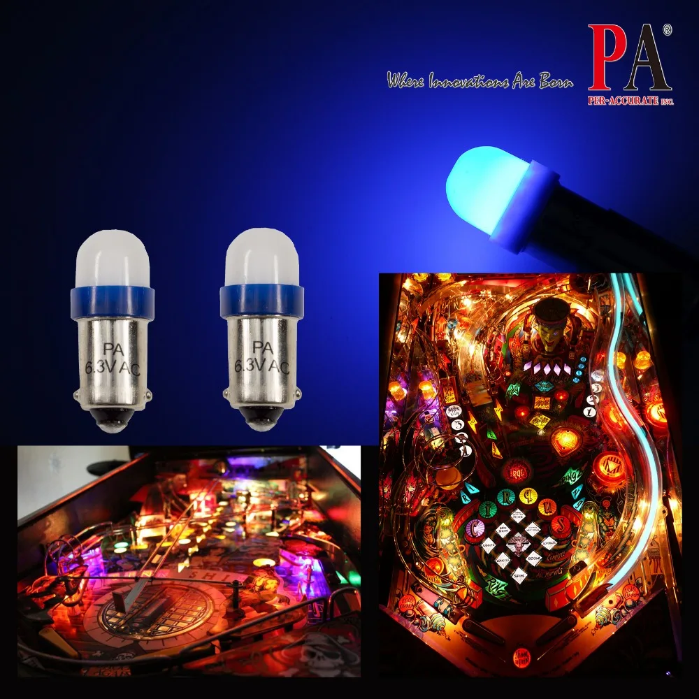 PA LED 20 шт. x #1893 #44 #47 #1847 BA9S 2SMD 2835 пинбол машина приборная панель лампа 6 3 в матовый 8