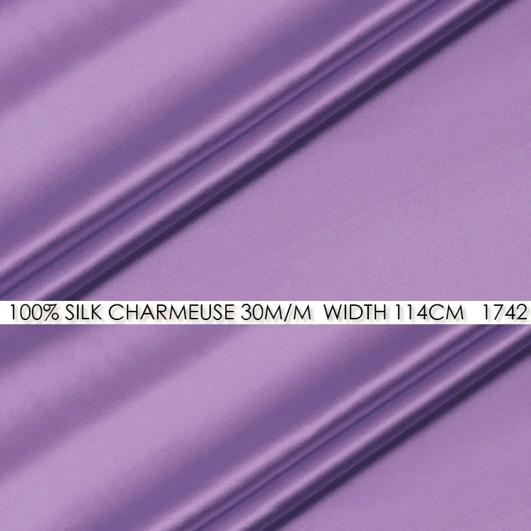 CNUM SS11430-2 100% шелк сатин/чистый цвет 1725-1765/шелк ткань тяжелая/W:1.25yd T:30 момме/единица: M