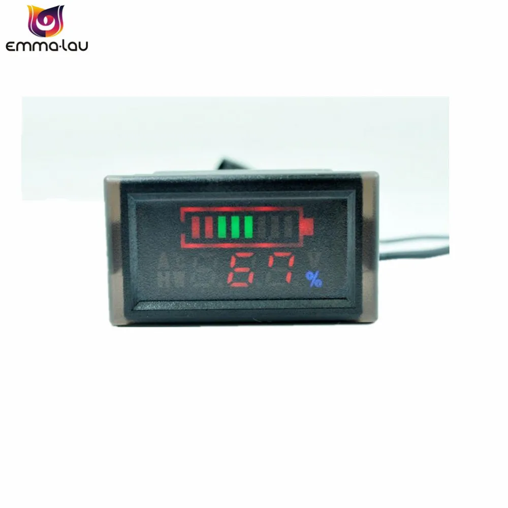 

2In1 Waterproof Battery Capacity Indicator LED Digital Car Voltage 12V 24V 36V 48V Lithium Lead Acid Batteries Voltmeter Tester