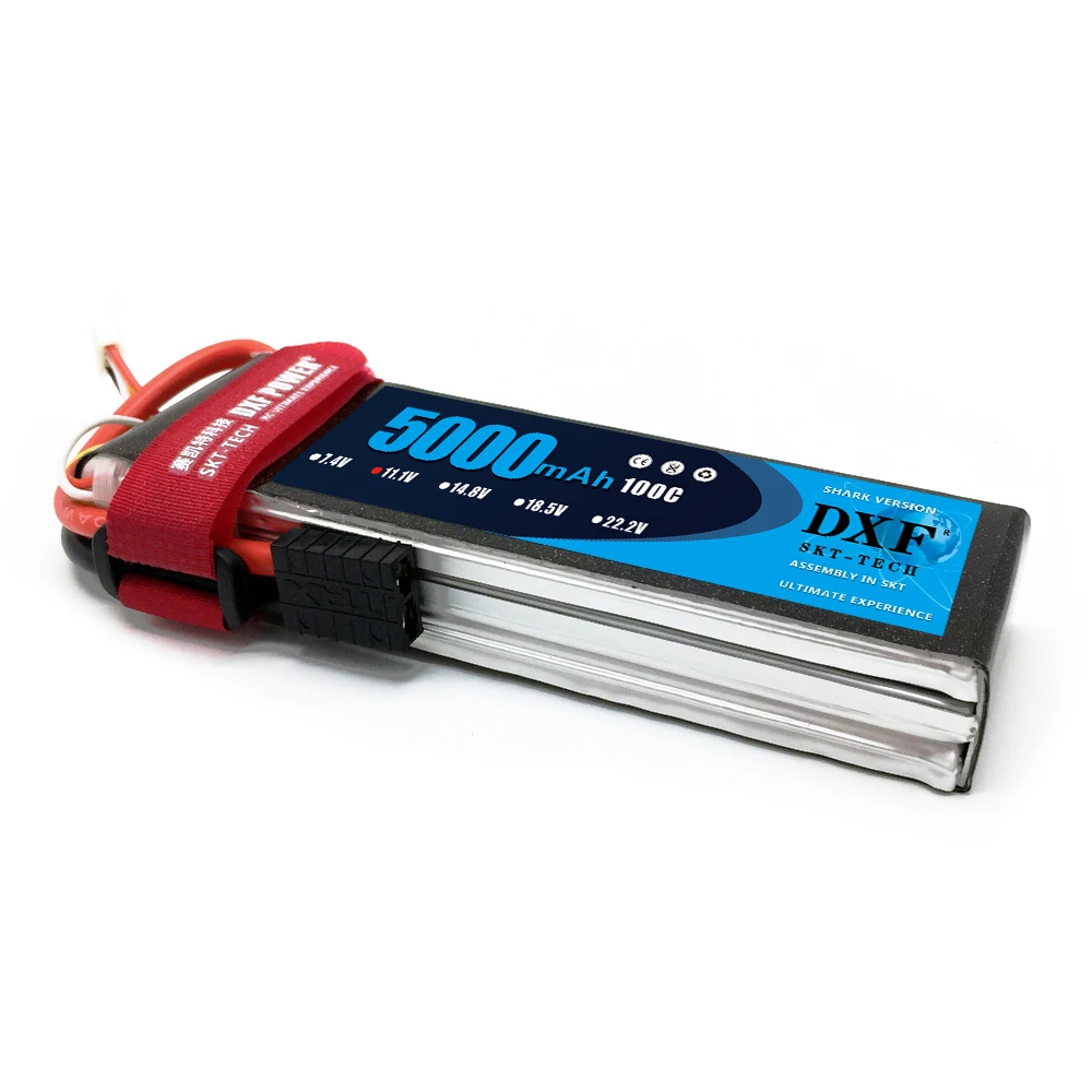 

DXF Graphene Lipo Battery 3S 11.1V 5000mAh 100C Max 200C Helicopter Quadcopter Truck Battery High Discharger Rate For Car