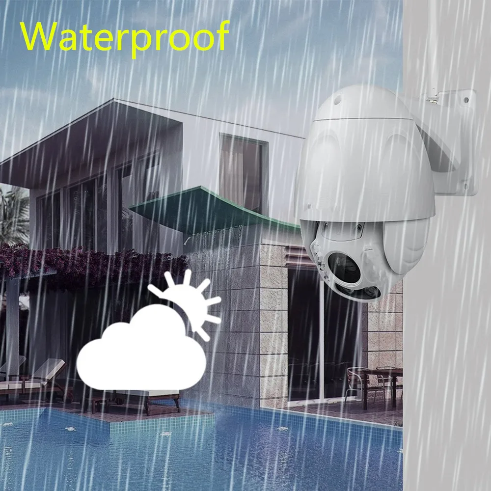 Wifi ip-камера ptz беспроводная наружная 1080 P HD 2mp Мини скоростная купольная; ONVIF cctv камера видеонаблюдения s pan tilt 5x zoom