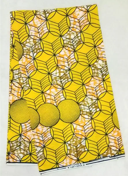 Red&ampyellow african wax fabric 40*40 Density 100% cotton 6yards/pcs for art quilts (Nov-2-2017) |