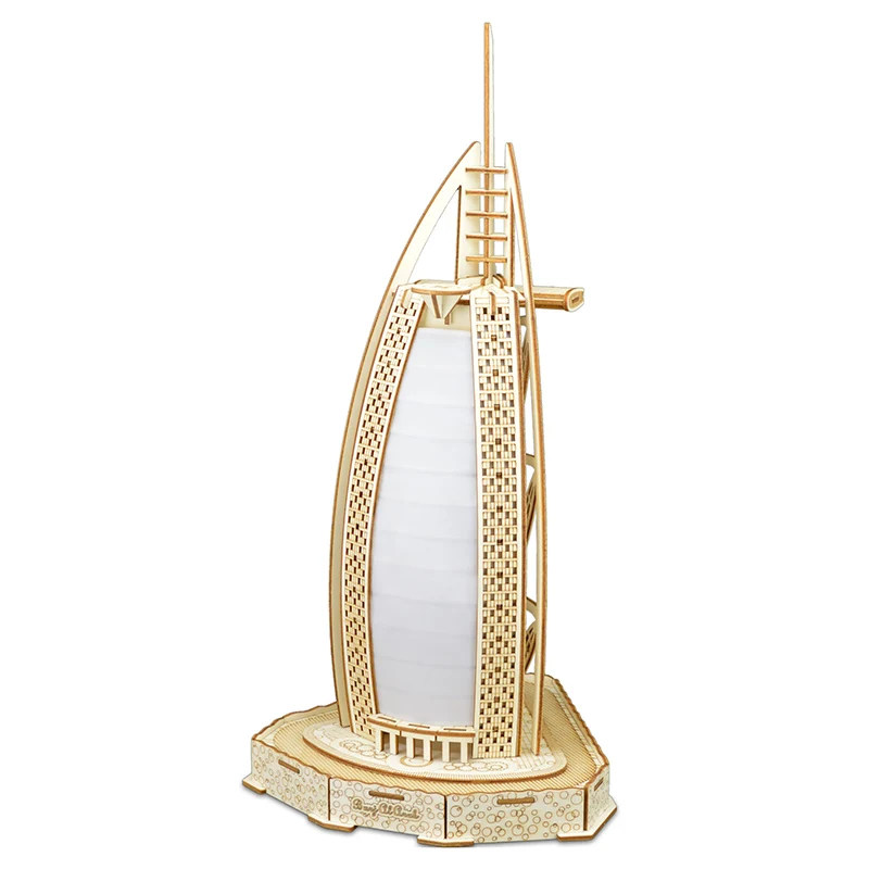 Деревянные 3d модели Burj Al Arabic для детей и взрослых Обучающие в сборке