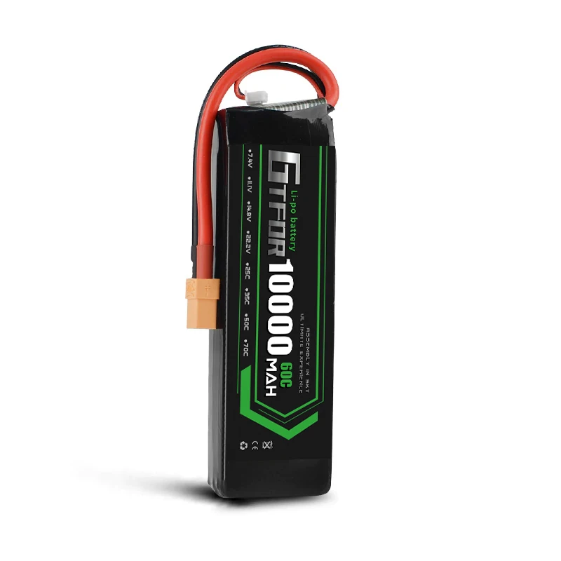 GTFDR lipo Battery 7 4 В 10000 мАч Lipo 2S 60C RC Deans XT60 упаковка для 1/8 1/10 автомобиля лодки вертолета