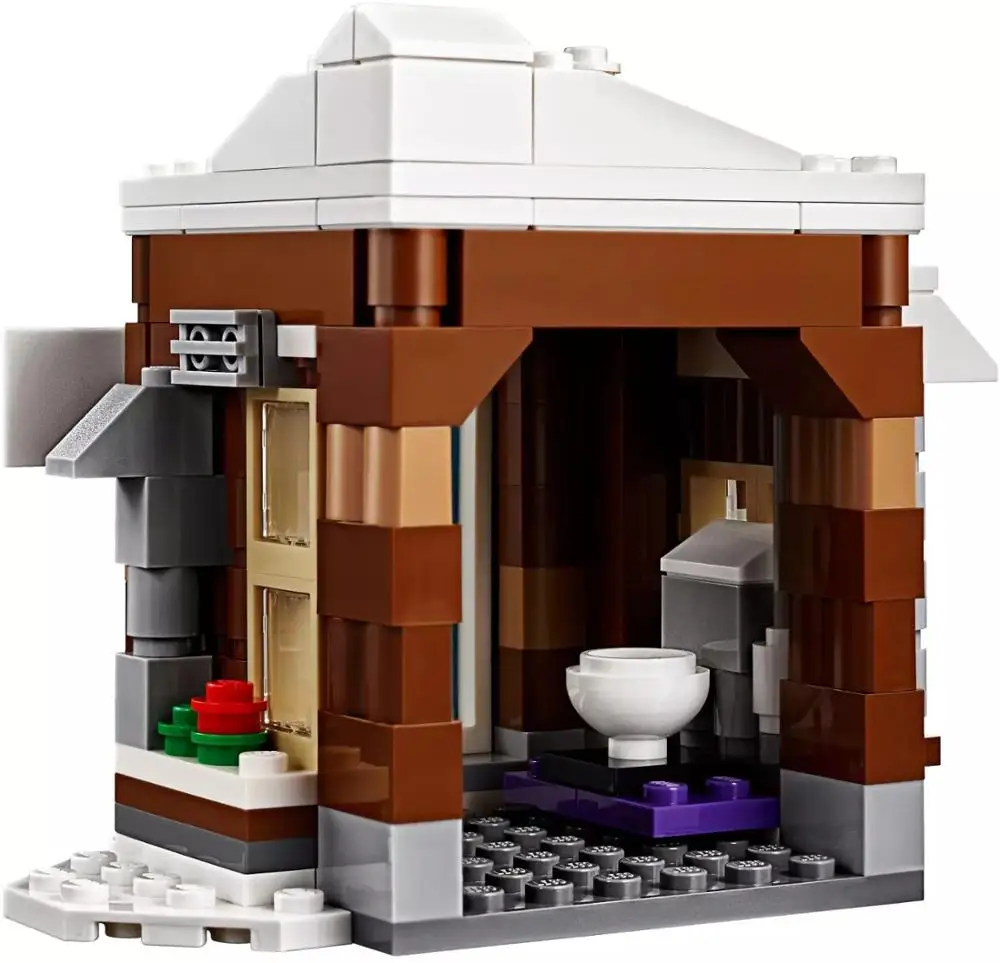 Legoings 3 в 1 модульный зимний комплект для отпуска модель строительных блоков 31080