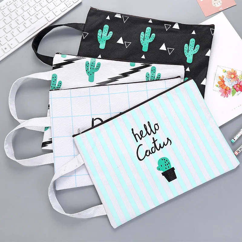 Папка для документов A4 Kawaii Hello Cactus холщовая папка школьные канцелярские