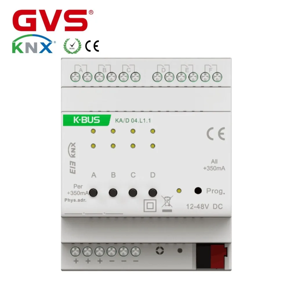 GVS K-BUS KNX/EIB умный дом Вилла офис отель система автоматизации здания KNX светодиодный приглушенный привод 4 складки, 350mA