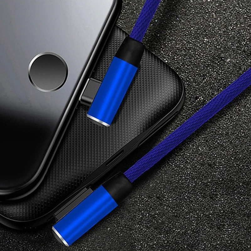 ANBES Micro USB кабель 1 м ультра прочный в оплетке двойной локоть зарядное устройство
