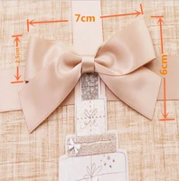 300pcs dhl free shipping bow invitation baby shower invitation satin ribbon and bow elegant wedding invitation bow without tail