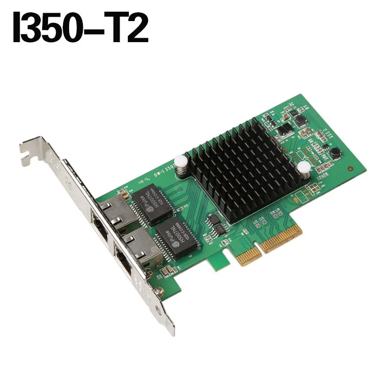 Набор микросхем Intel i350t2 для настольных ПК сетевая карта Gigabit PCI E 1000 Мбит/с двойной