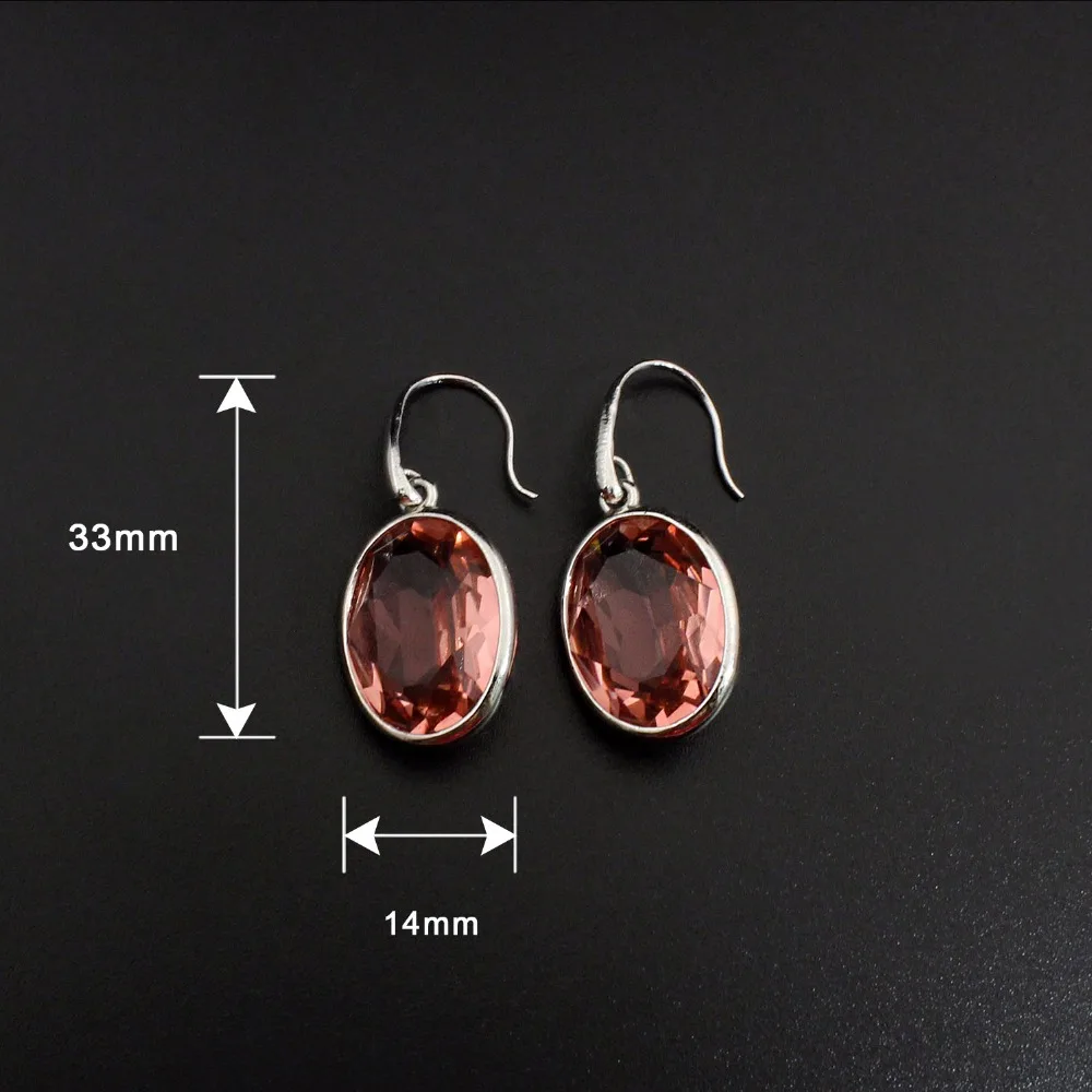 Кристаллы от Swarovski овальные серьги из стерлингового серебра 925 пробы Крючки и