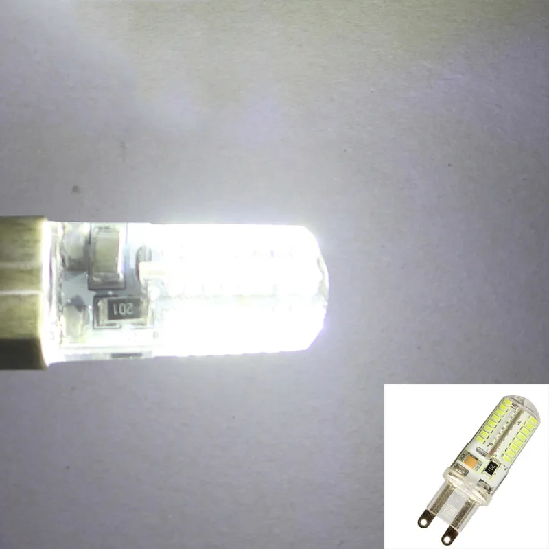 1x220V 230V G9 4 Вт силиконовый 64 светодиодный лампы SMD3014 кукурузы лампа Светодиодный