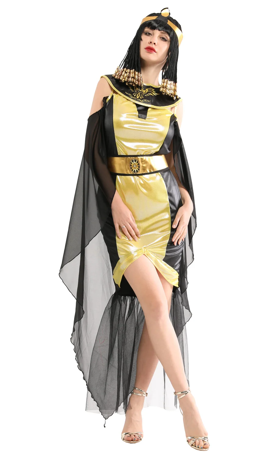 

Shanghai Story Woman Egyptian Pharaoh Queen Cosplays Female Halloween Goddess Costumes Carnival Purim Masquerade Dress