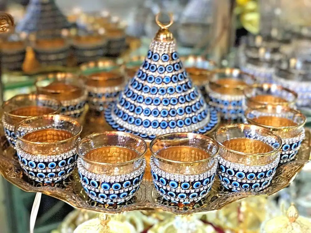 Турецкий Zam mыrra Evil Eye Swarowski камни ромашки Eid al adha подарок