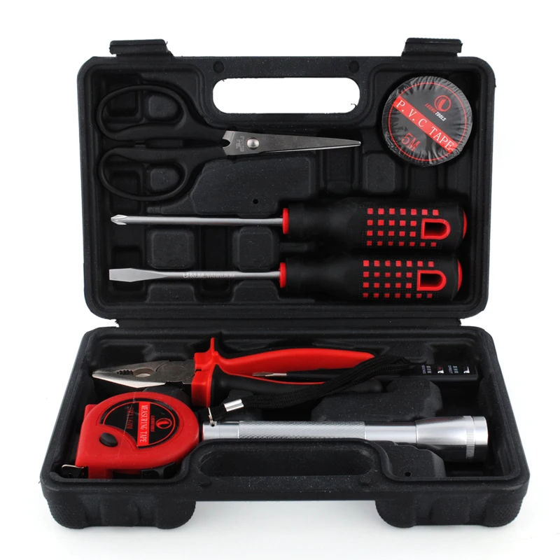 

9pcs Multifuction Repair Tool Kit Combination Wrench Set Toolbox HouseHold Repairing Hand Tool Set For Gift Present