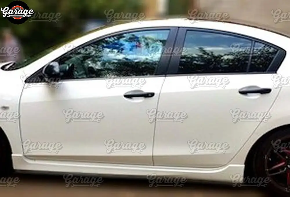 Боковые юбки чехол для Mazda 3 2009-2012 дверных порогов ABS пластиковые накладки обвес автомобиля Тюнинг Стайлинг внешний вид 1 комплект/2 шт