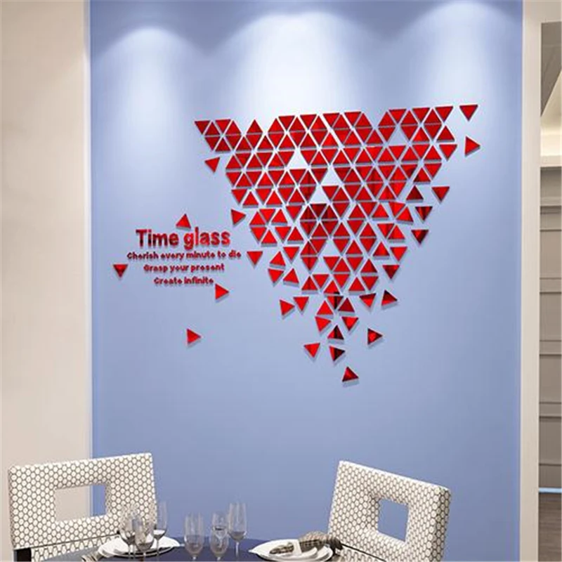 New Creative Mirror 3d Acrylic Stereo Wall Stickers Living Room Bedroom Restaurant Sofa Background Wall Sticker Decal Home Decor