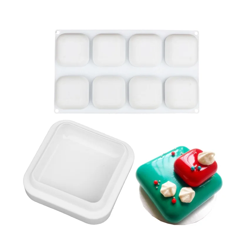 3D квадратная силиконовая форма для торта набор сделай сам выпечки кастрюля мусса