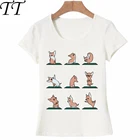 Миниатюрная женская футболка с изображением чихуахуа, байсса, Бультерьера, таксы, Shih, Tzu, шнауцера, собаки, Yoge, дзен