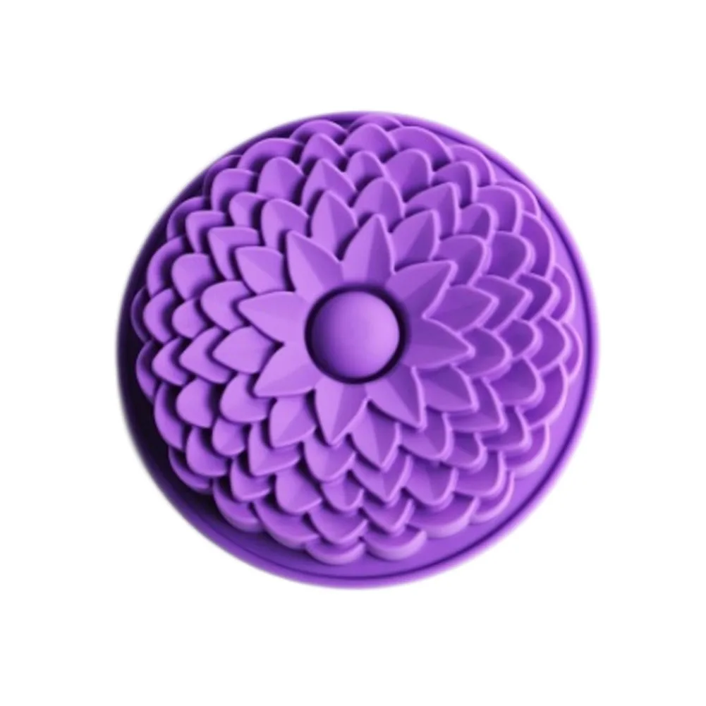 Новинка 1 шт. случайный цвет большой цветок форма для торта силиконовая