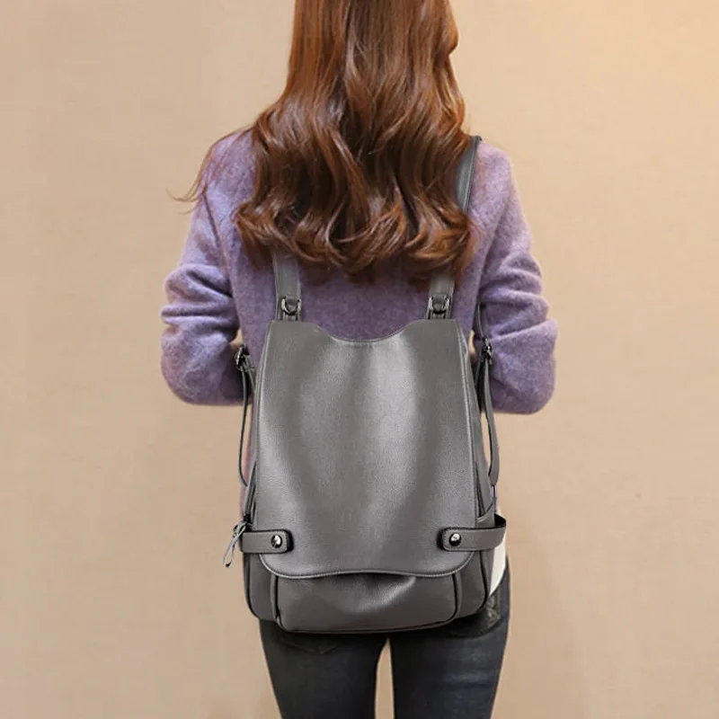 Бесплатная доставка Модный женский рюкзак высококачественные кожаные рюкзаки