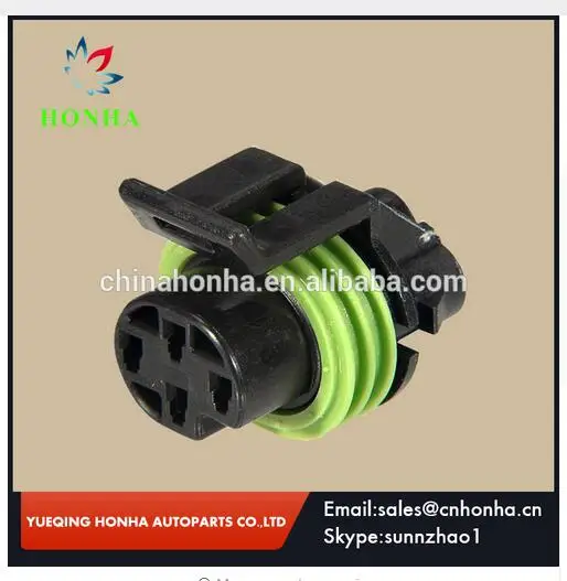 

4 Way Black Metri-Pack 150 Sealed Female Connector Assembly, Max Current 14 amps